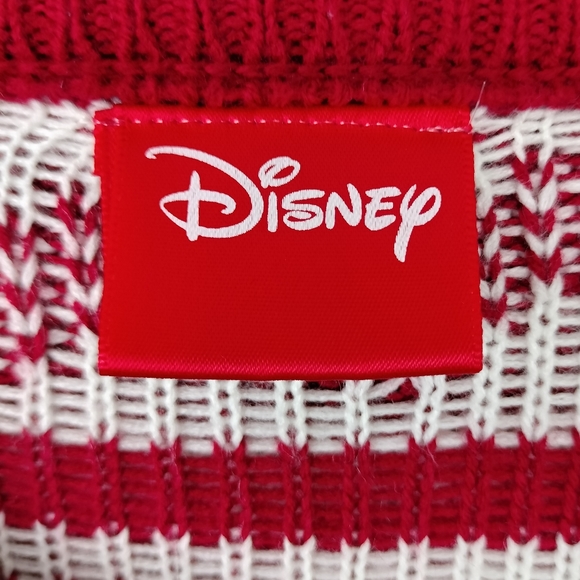 NWOT Official Disney Brand Crewneck Knit Mickey Mouse Fair Isle Festive Sweater - Picture 4 of 6